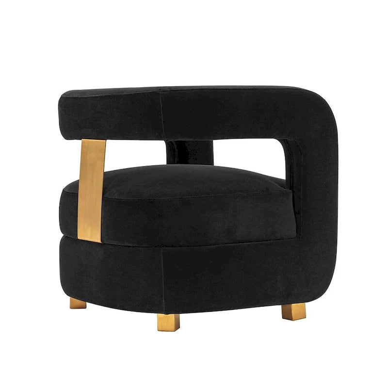 Velvet lounge chair two-piece set