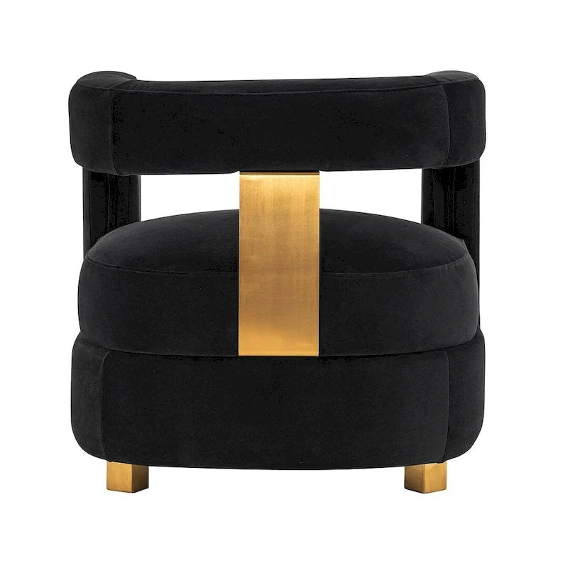 Velvet lounge chair two-piece set