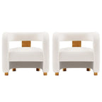 Velvet lounge chair two-piece set