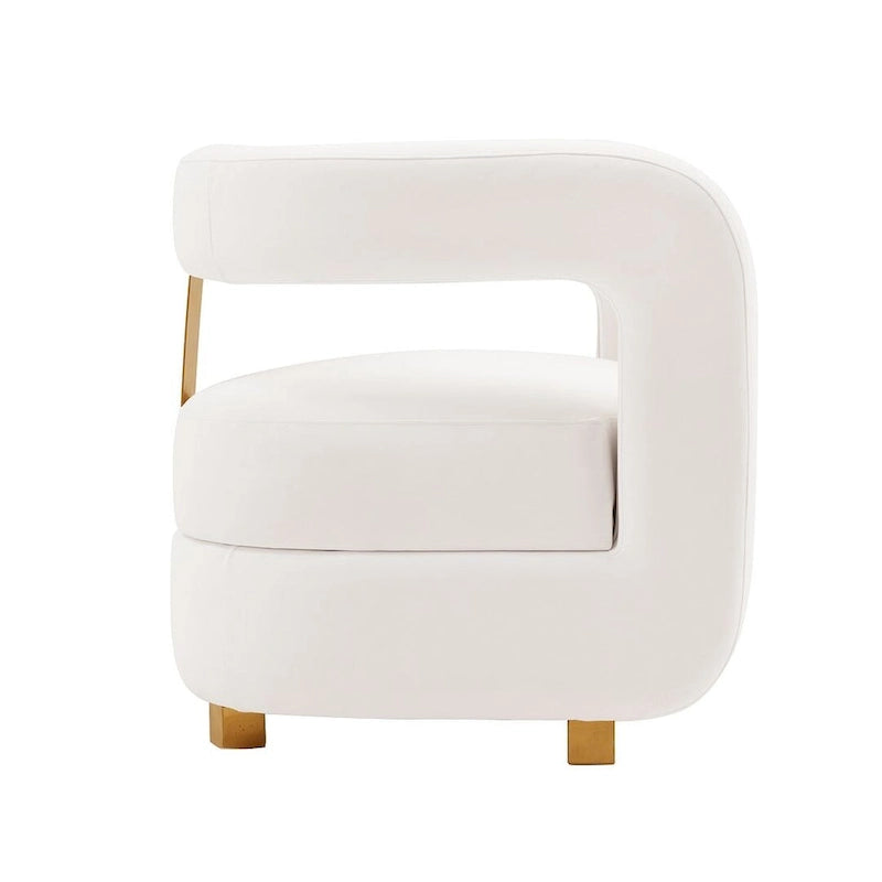 Velvet lounge chair two-piece set