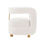 Velvet lounge chair two-piece set