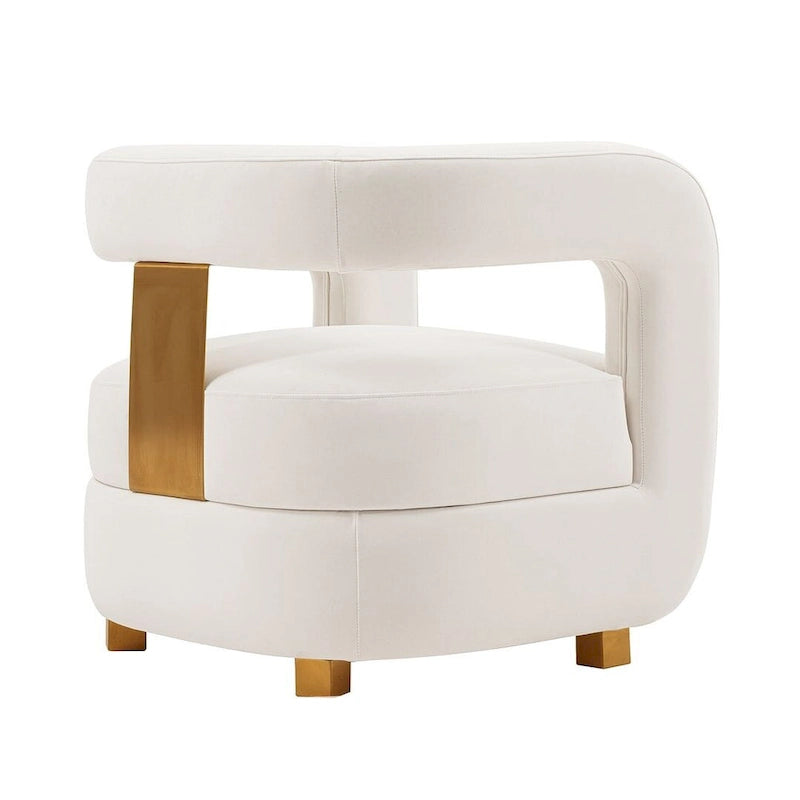 Velvet lounge chair two-piece set