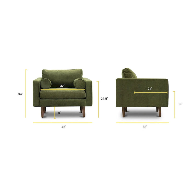 Poly & Bark Napa Fabric Lounge Chair