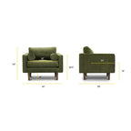 Poly & Bark Napa Fabric Lounge Chair