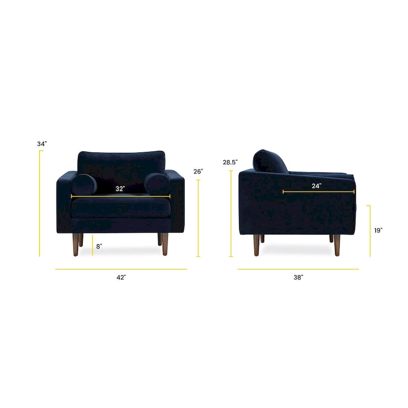 Poly & Bark Napa Fabric Lounge Chair