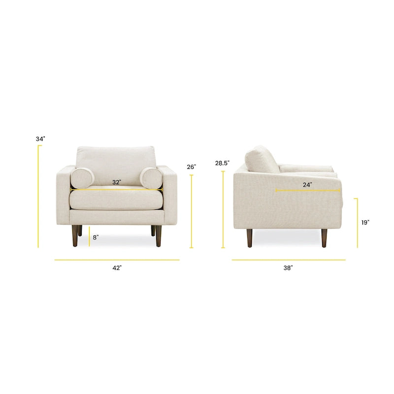 Poly & Bark Napa Fabric Lounge Chair