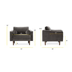 Poly & Bark Napa Fabric Lounge Chair