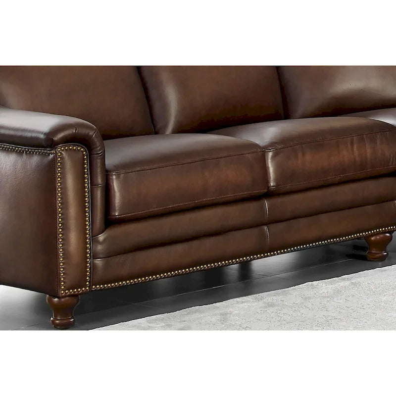 Hydeline Belfast Top Grain Leather L Shape Sectional - L-Piece