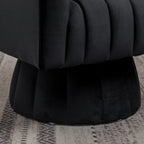 SEYNAR Modern Glam Velvet Upholstered Round 360 Degree Swivel Accent Barrel Chair Set of 2