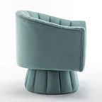 SEYNAR Modern Glam Velvet Upholstered Round 360 Degree Swivel Accent Barrel Chair Set of 2