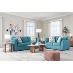 Roundhill Furniture Clareen 2-Piece Living Room Set, Sofa and Loveseat