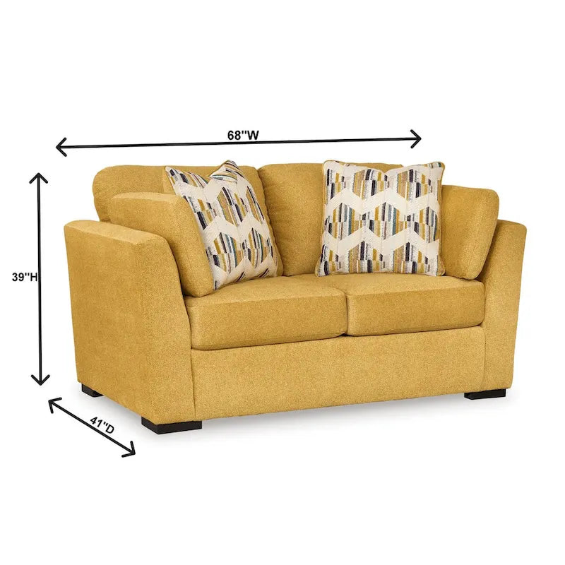 Roundhill Furniture Clareen 2-Piece Living Room Set, Sofa and Loveseat