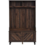 Hall Tree with 4 Hooks , Coat Hanger, Entryway Bench, Storage Bench, 3-in-1 Design, 40INCH, for Entrance, Hallway