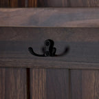 Hall Tree with 4 Hooks , Coat Hanger, Entryway Bench, Storage Bench, 3-in-1 Design, 40INCH, for Entrance, Hallway