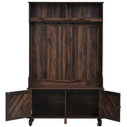 Hall Tree with 4 Hooks , Coat Hanger, Entryway Bench, Storage Bench, 3-in-1 Design, 40INCH, for Entrance, Hallway