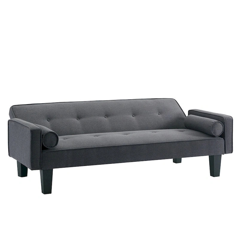 Living room sofa convertible into sofa bed includes two pillows