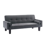 Living room sofa convertible into sofa bed includes two pillows