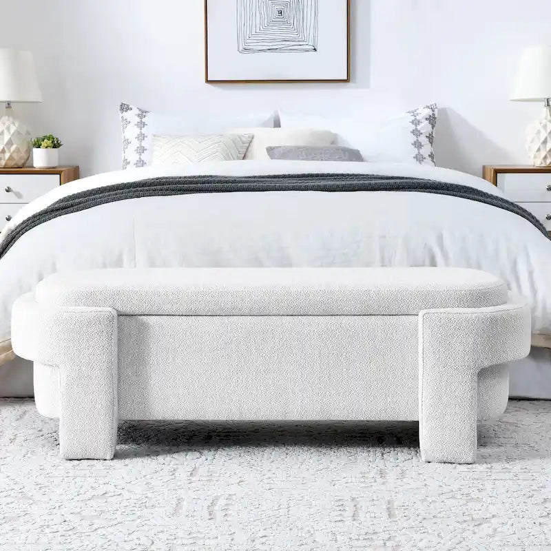 Upholstered Bench with Large Storage Space