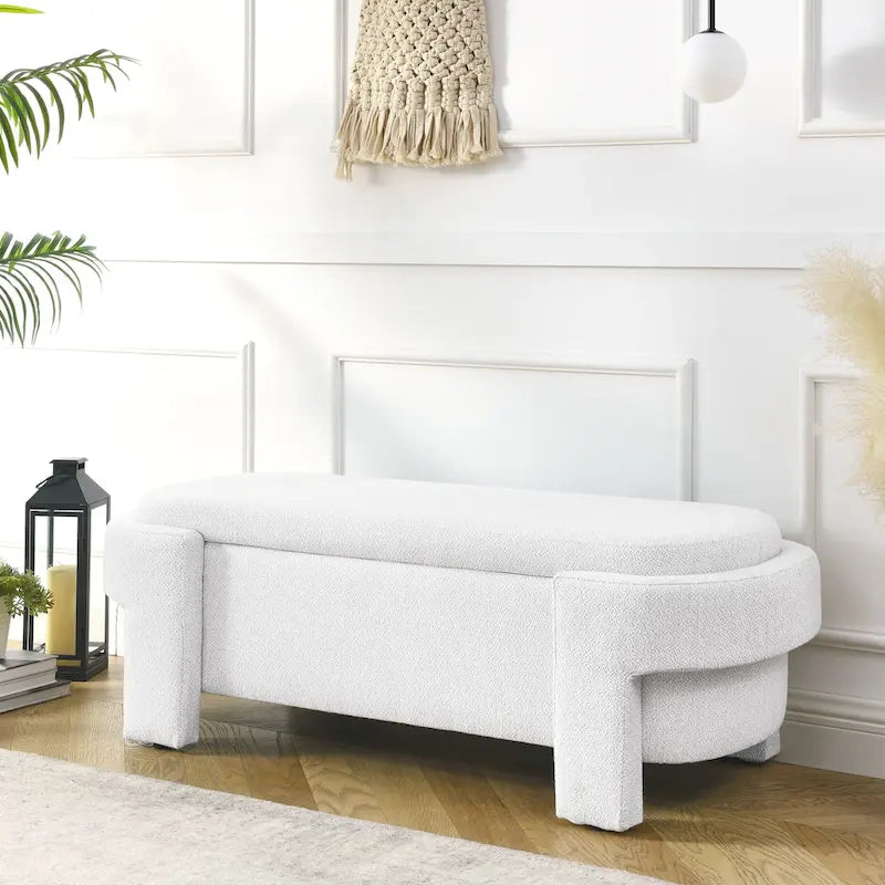 Upholstered Bench with Large Storage Space