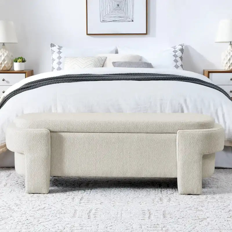 Upholstered Bench with Large Storage Space
