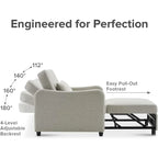 Mopio Sophie 4-in-1 Convertible Sleeper Chair Bed