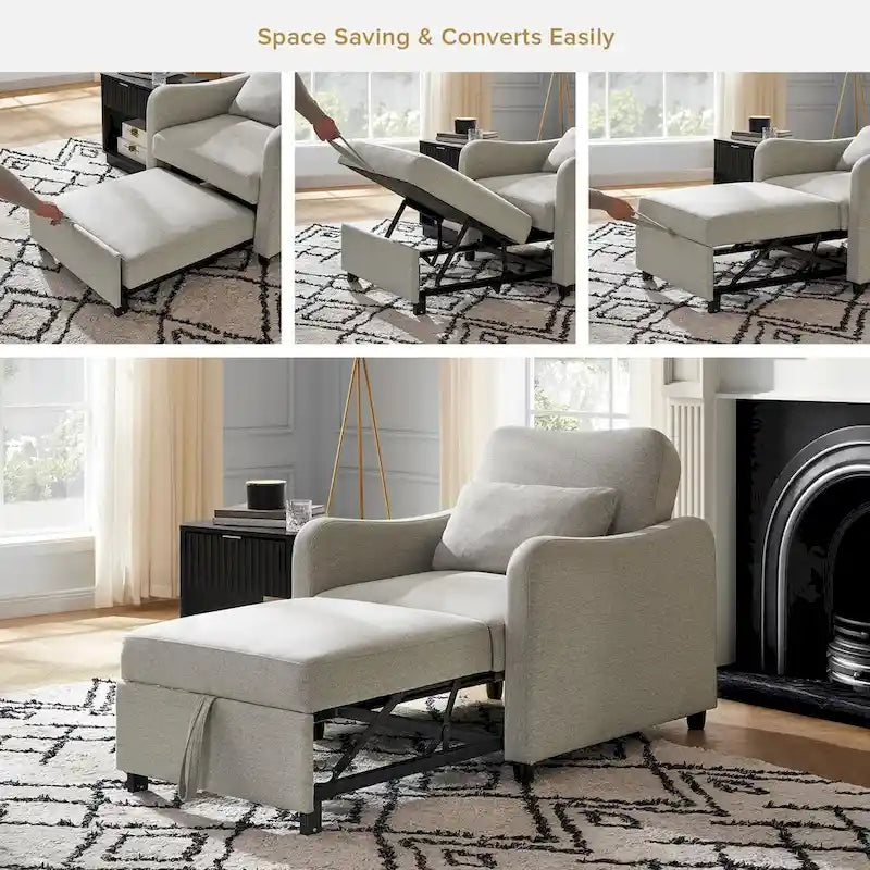Mopio Sophie 4-in-1 Convertible Sleeper Chair Bed