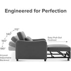 Mopio Sophie 4-in-1 Convertible Sleeper Chair Bed