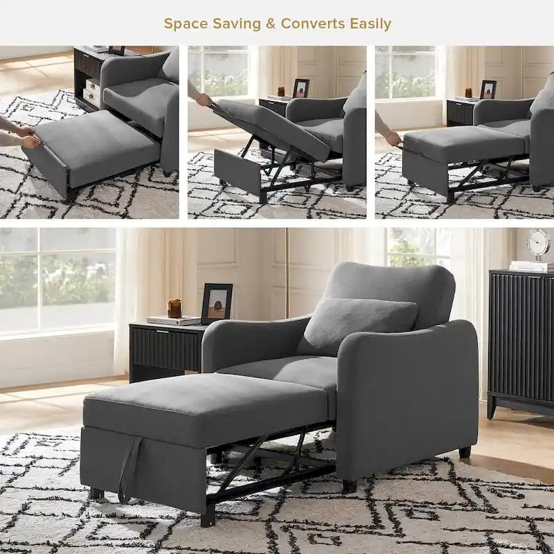 Mopio Sophie 4-in-1 Convertible Sleeper Chair Bed