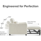 Mopio Sophie 4-in-1 Convertible Sleeper Chair Bed