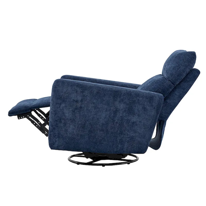 Olmas 33.5W Power Swivel Glider Recliner with USB Charger Set Of 2