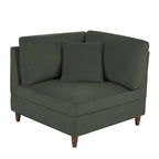 Corduroy Modular Sectional 5 Piece Sofa with Ottoman