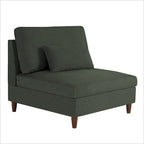 Corduroy Modular Sectional 5 Piece Sofa with Ottoman