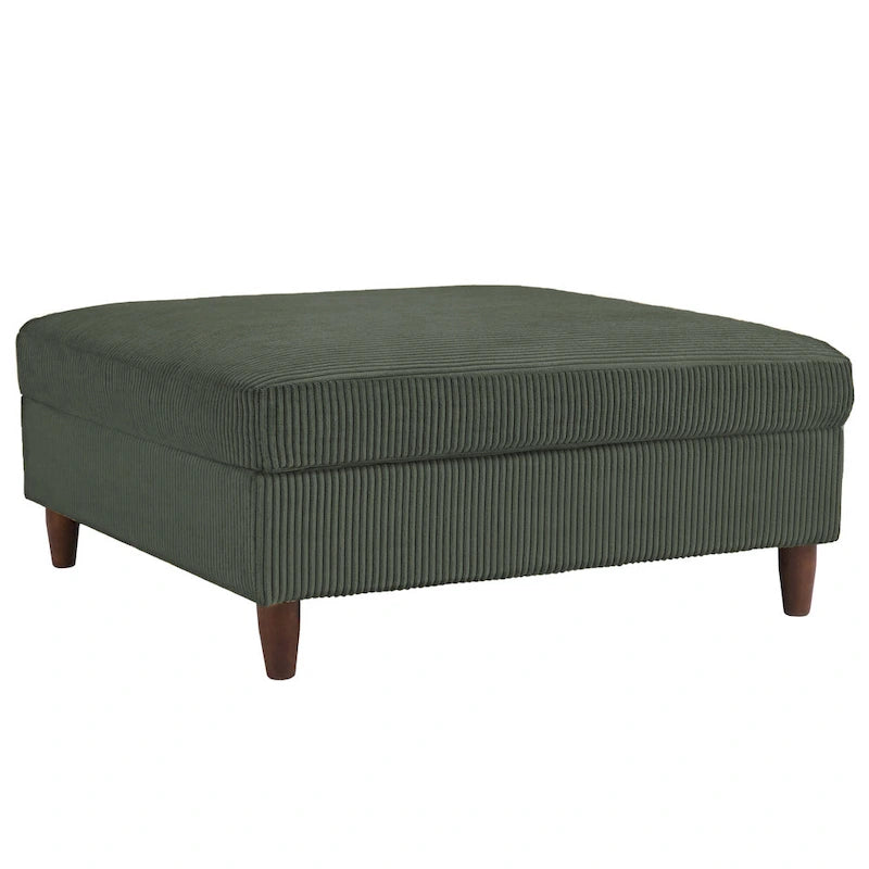 Corduroy Modular Sectional 5 Piece Sofa with Ottoman