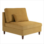 Corduroy Modular Sectional 5 Piece Sofa with Ottoman