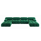 138 Convertible Modular Sectional Sofa, U-Shaped Minimalist Velvet Sofas Couches