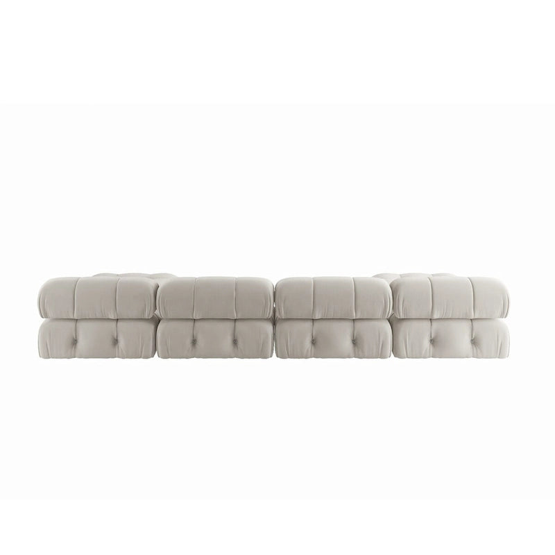 138 Convertible Modular Sectional Sofa, U-Shaped Minimalist Velvet Sofas Couches