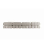 138 Convertible Modular Sectional Sofa, U-Shaped Minimalist Velvet Sofas Couches