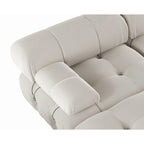 138 Convertible Modular Sectional Sofa, U-Shaped Minimalist Velvet Sofas Couches