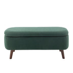 Porthos Home Celia Boucle Fabric Storage Bench with Rubberwood Legs