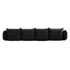 Mid-Century Modern Large 4 Seater Couch, Chenille Sectional Sofa 4 Seats Modular Couches with Thick Cushion