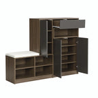 Multi-functional Shoe Storage Bench with Padded Seat