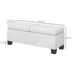 Upholstered End of Bed Bench with Steel Frame