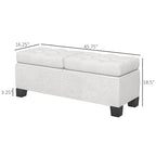 Upholstered End of Bed Bench with Steel Frame