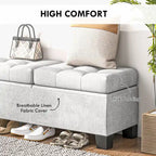 Upholstered End of Bed Bench with Steel Frame