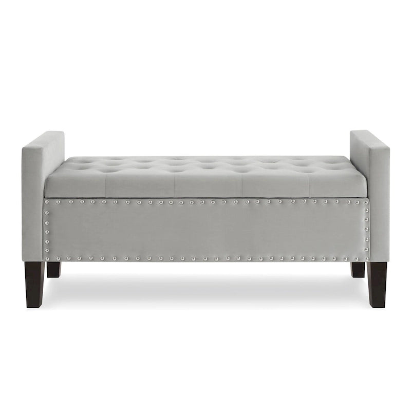 Upholstered Tufted Storage Rectangular Bench