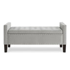 Upholstered Tufted Storage Rectangular Bench