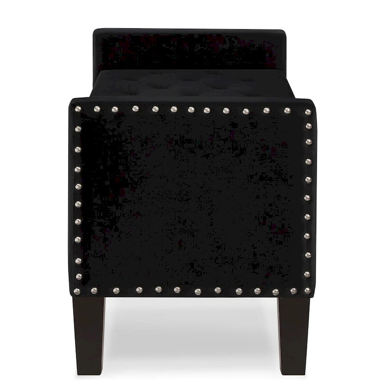 Upholstered Tufted Storage Rectangular Bench