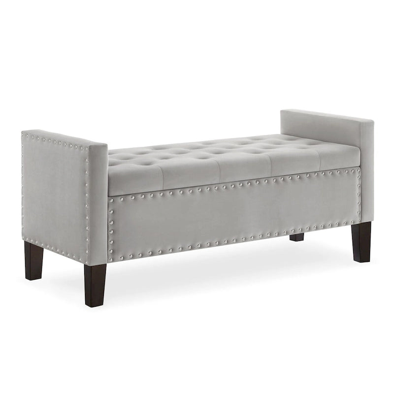 Upholstered Tufted Storage Rectangular Bench