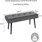 Entryway Bench - 39.4D x 13.8W x 16.5H