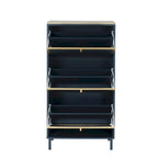 3 Metal Door Shoe Rack Freestanding Shoe Storage Cabinet